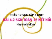 Bài 4.2 SGK Toán 12 tập 2 Kết nối tri thức